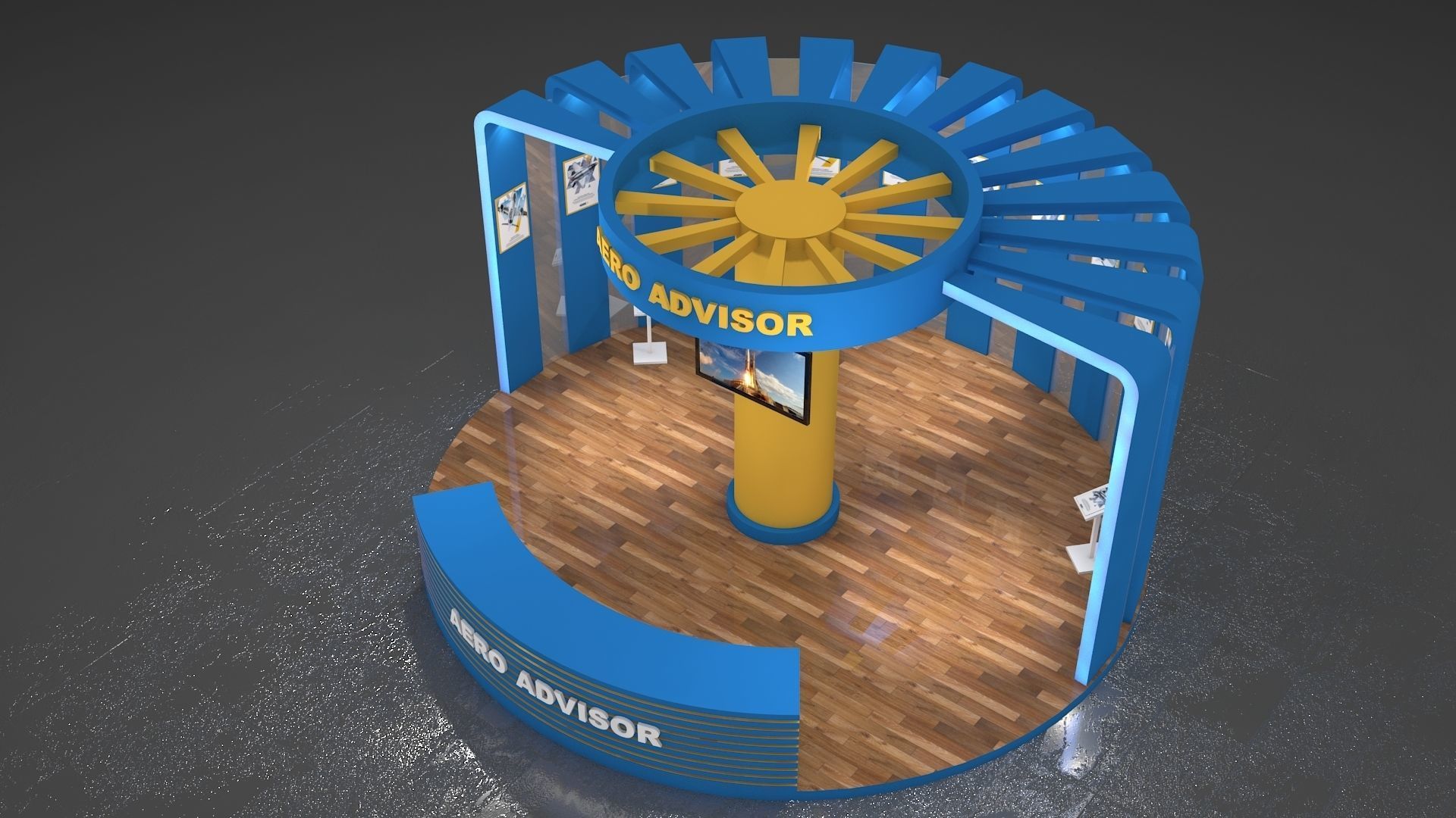 Exhibition Stand 3D model_4
