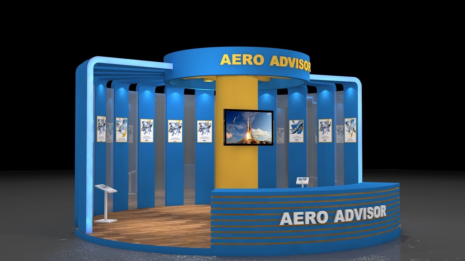Exhibition Stand 3D model_1
