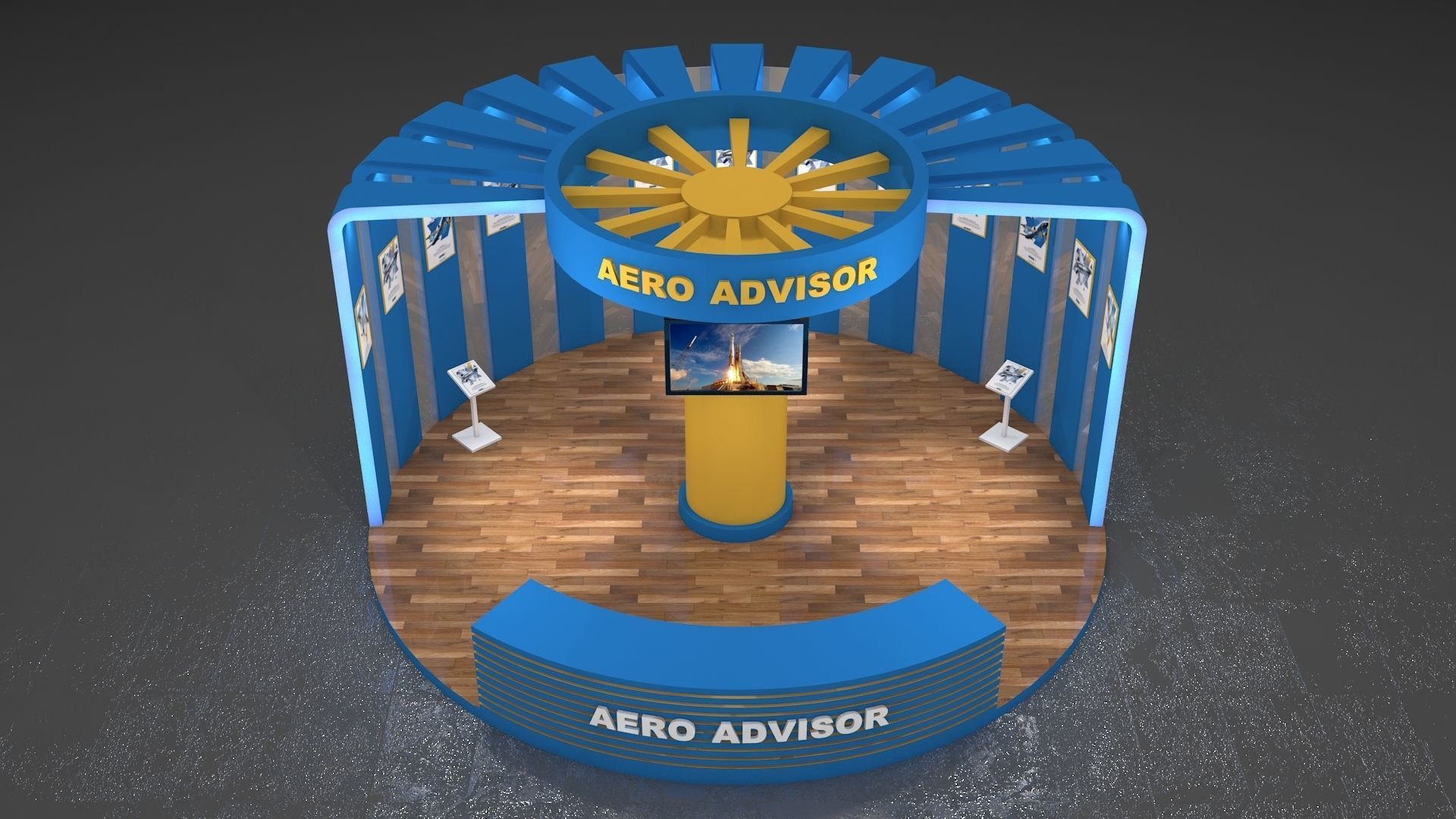 Exhibition Stand 3D model_3