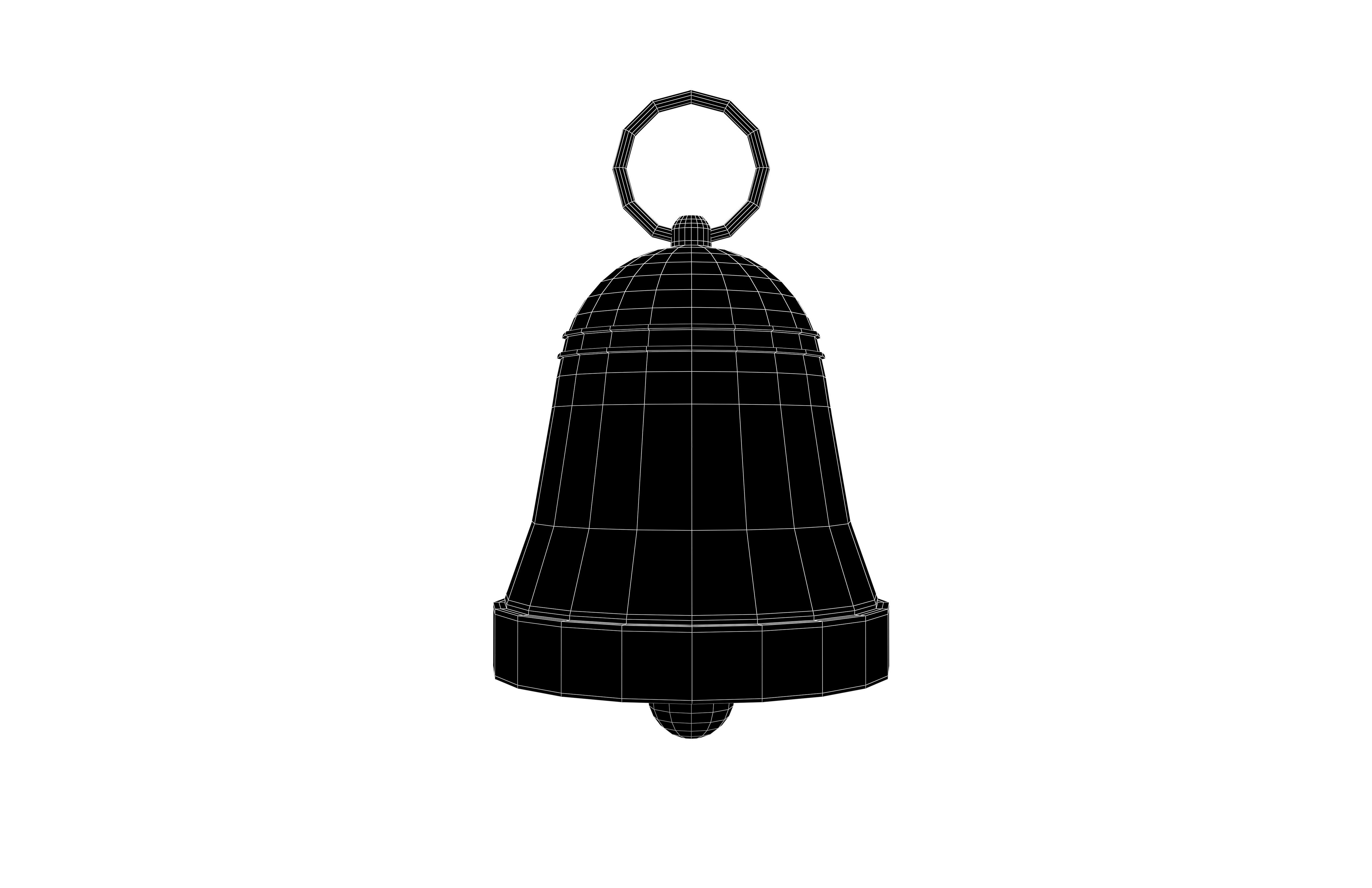 Bell v1 008 Low-poly 3D model_7