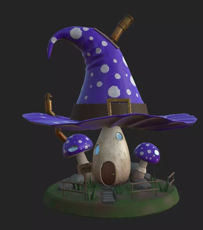 Witch House Low-poly 3D model Low-poly 3D model_0