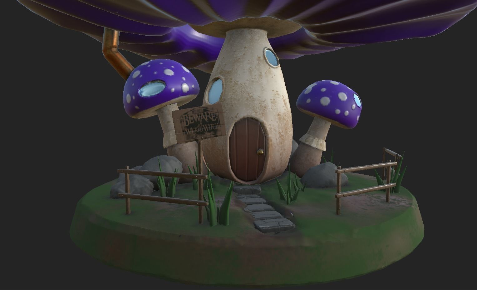 Witch House Low-poly 3D model Low-poly 3D model_7