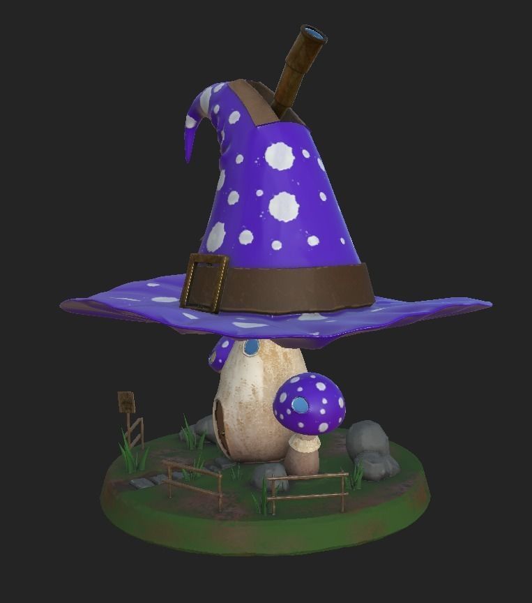 Witch House Low-poly 3D model Low-poly 3D model_3