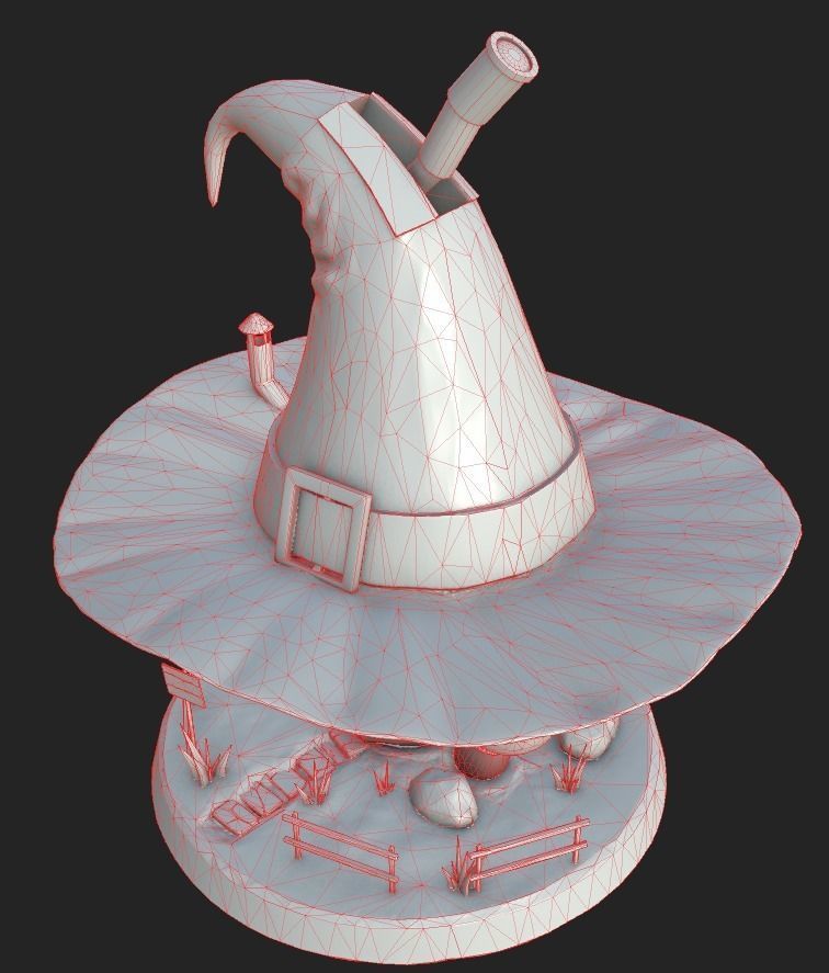 Witch House Low-poly 3D model Low-poly 3D model_9