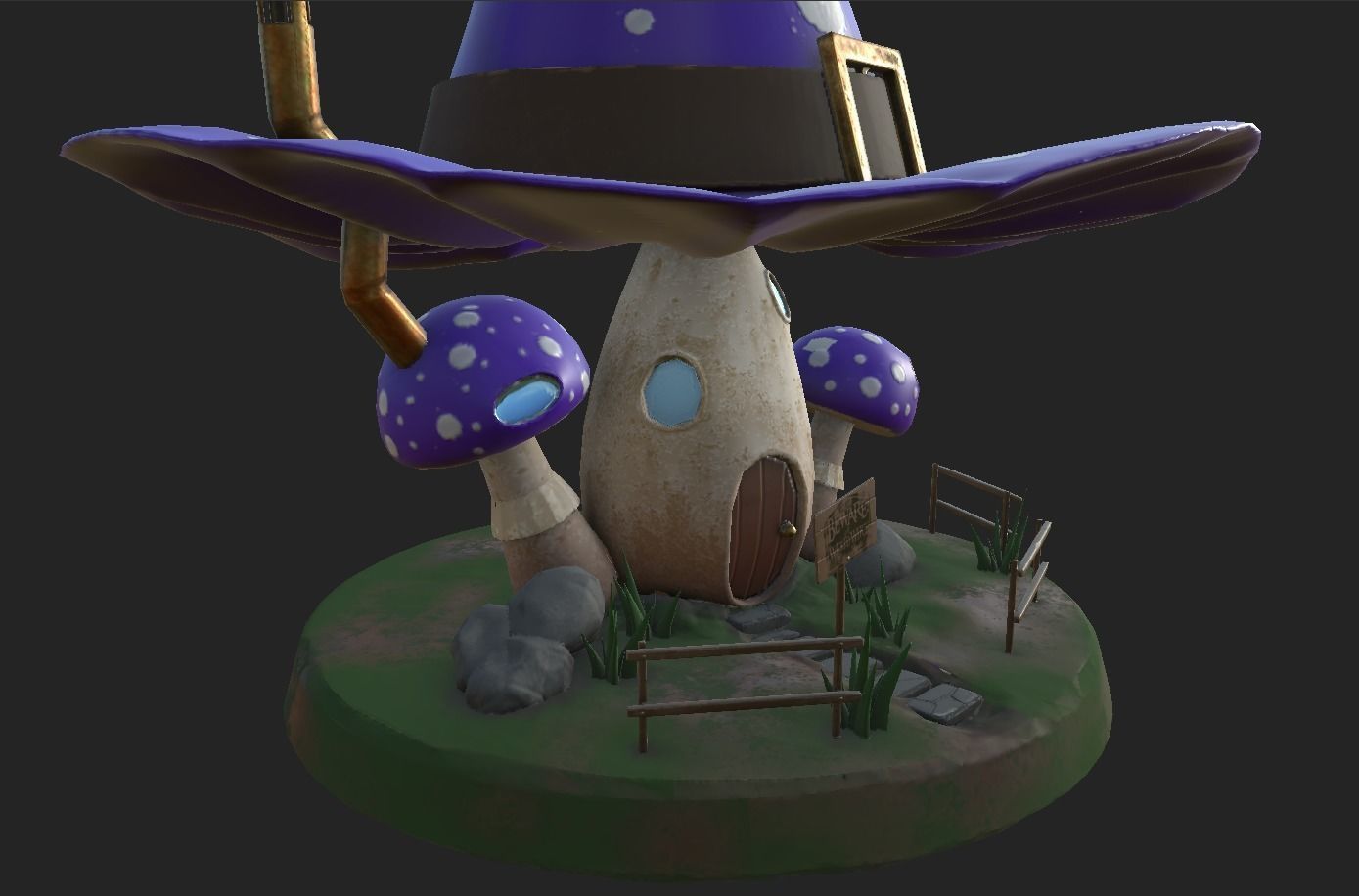 Witch House Low-poly 3D model Low-poly 3D model_4