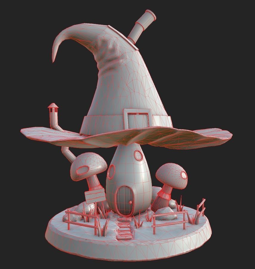 Witch House Low-poly 3D model Low-poly 3D model_14