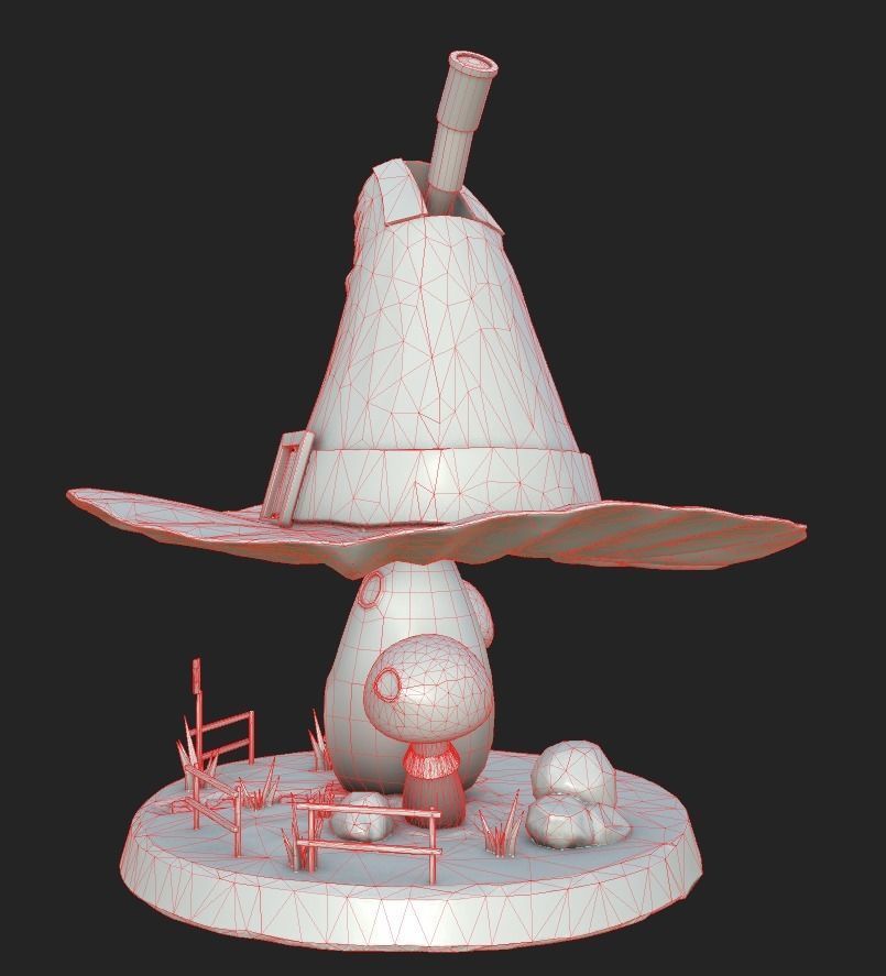 Witch House Low-poly 3D model Low-poly 3D model_12