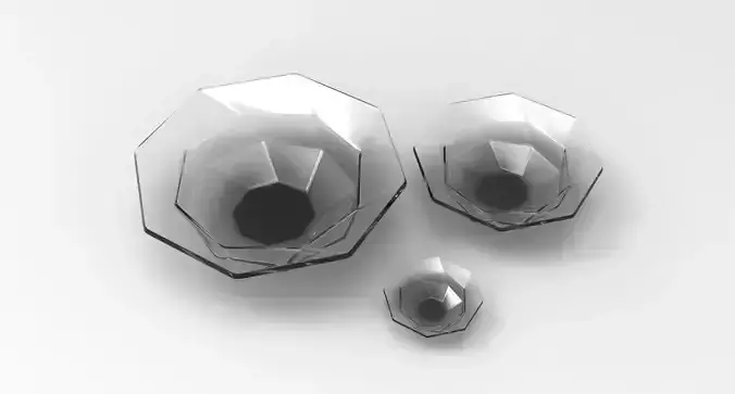 Glass Bowl 2 - GB2 White 3D print model
