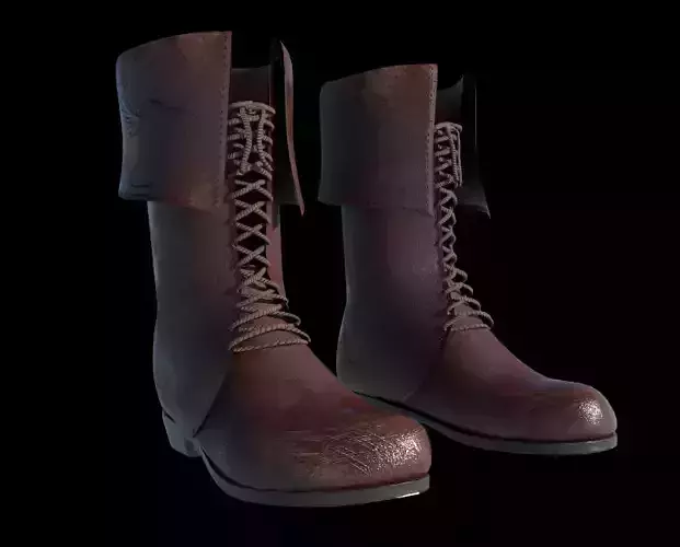Oldstyle worn boots with lacet