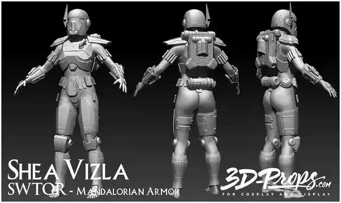 SHEA VIZLA FULL ARMOR SWTOR 3D FILES 3D print model