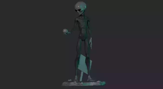 Alien grey 3D print model