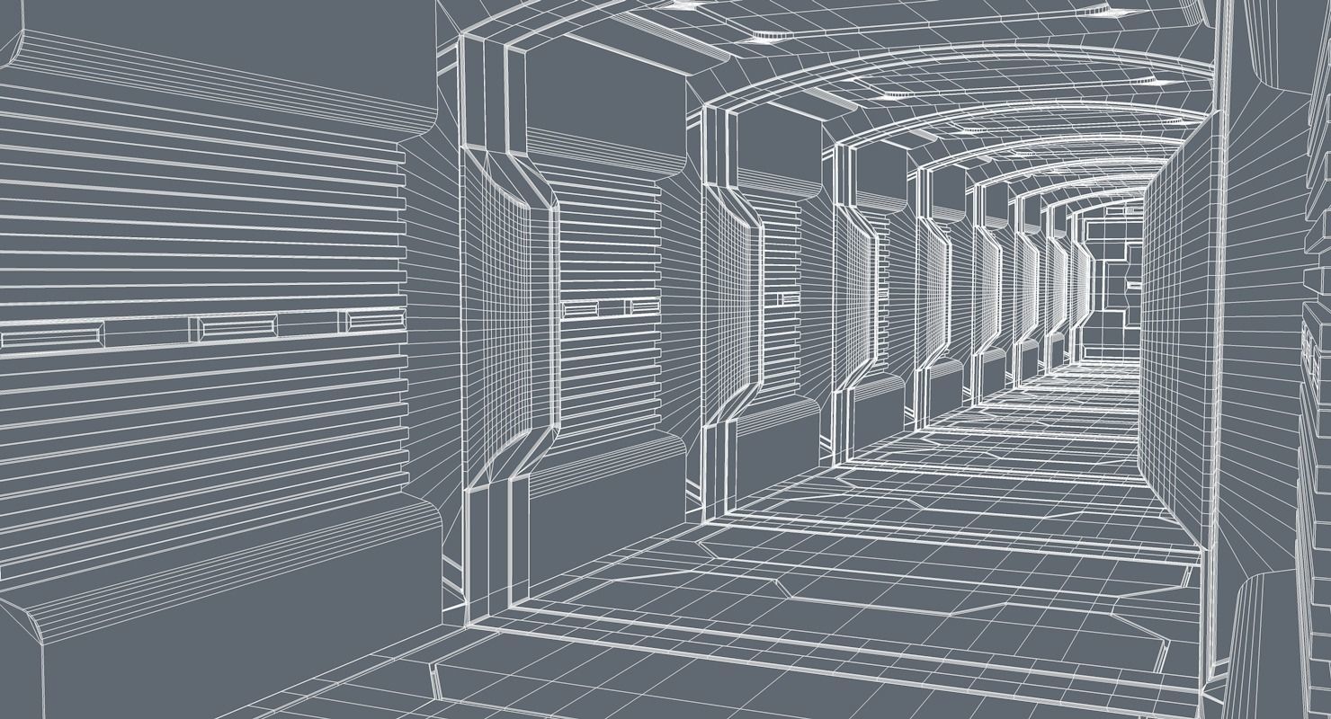 Sci Fi Corridor   3D model_11
