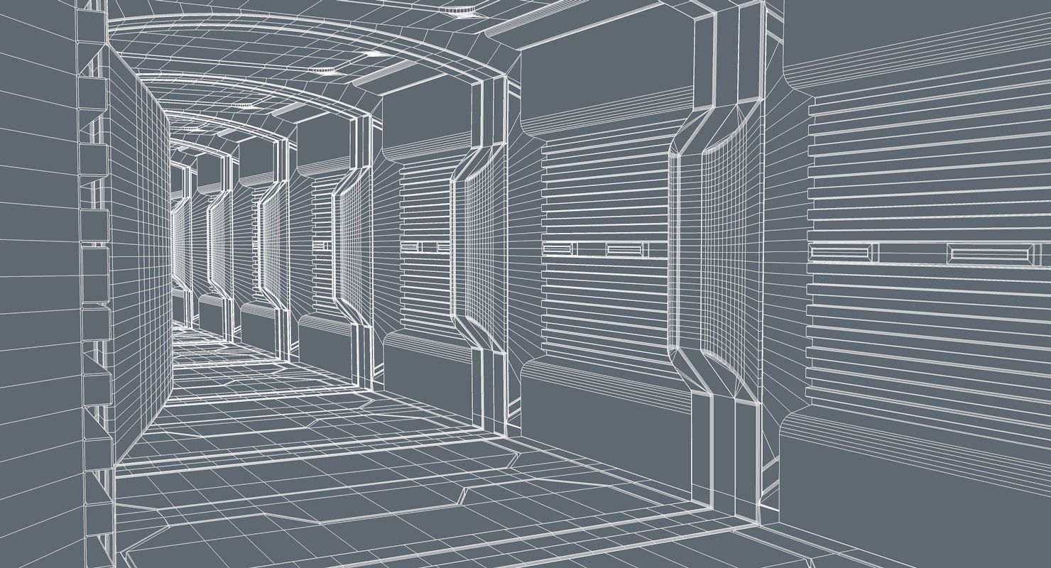 Sci Fi Corridor   3D model_10