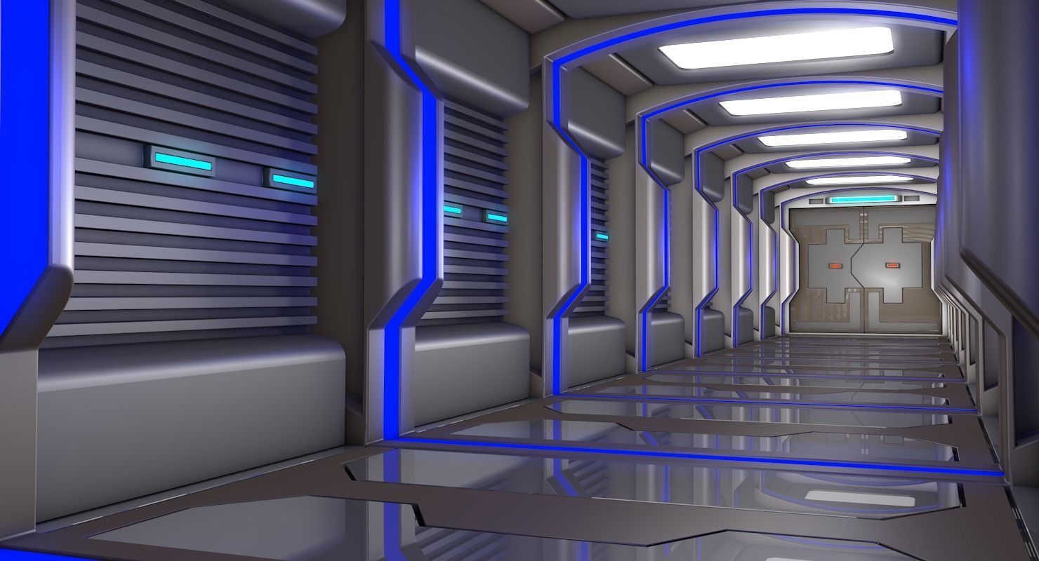 Sci Fi Corridor   3D model_2