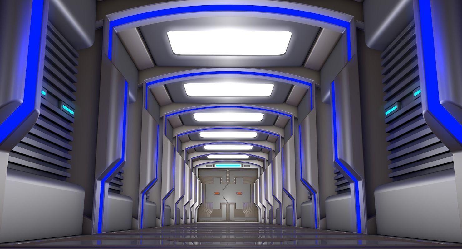 Sci Fi Corridor   3D model_3