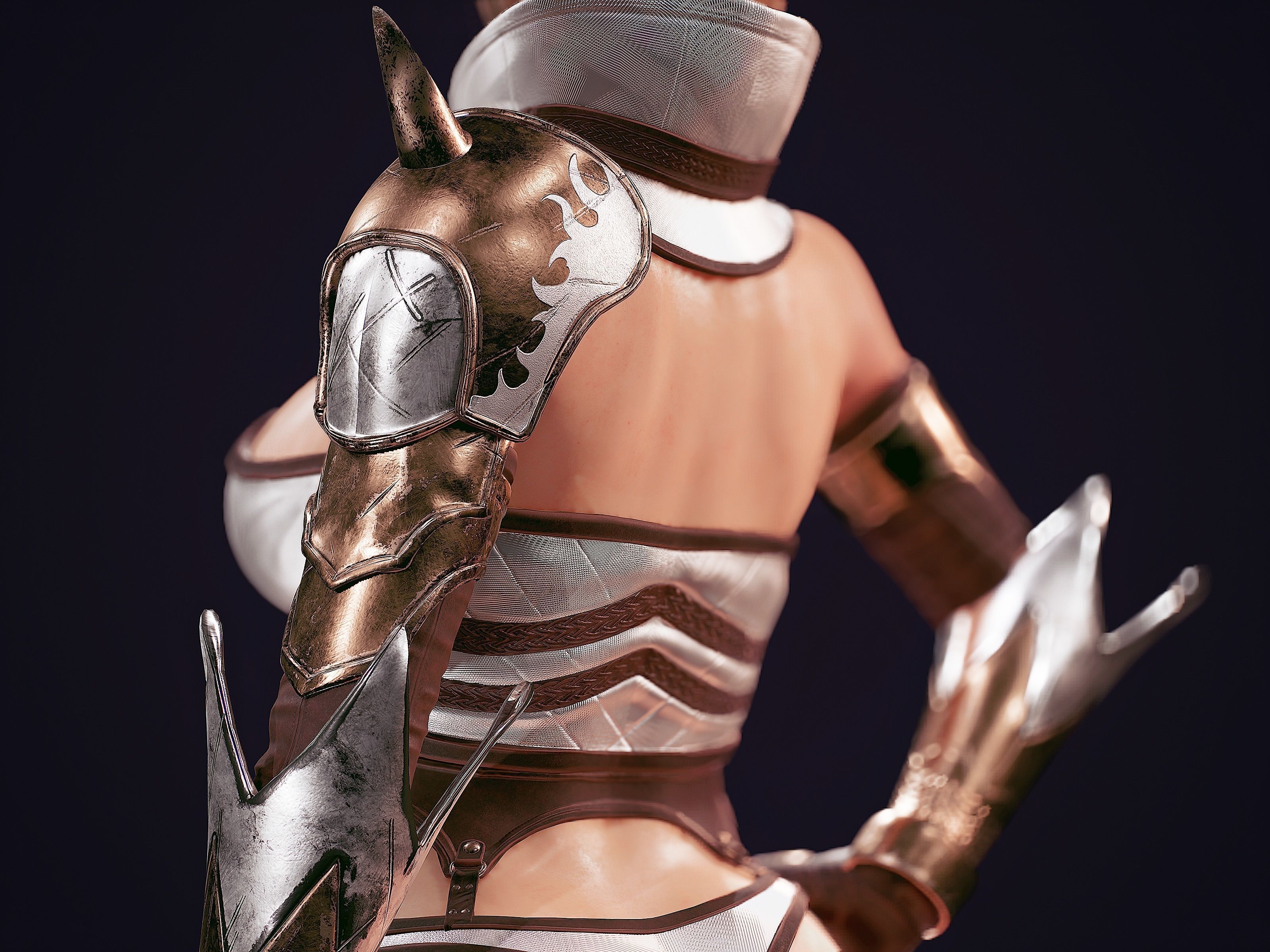 Warrior Ninja  - Unreal Game Ready Model Low-poly 3D model_33