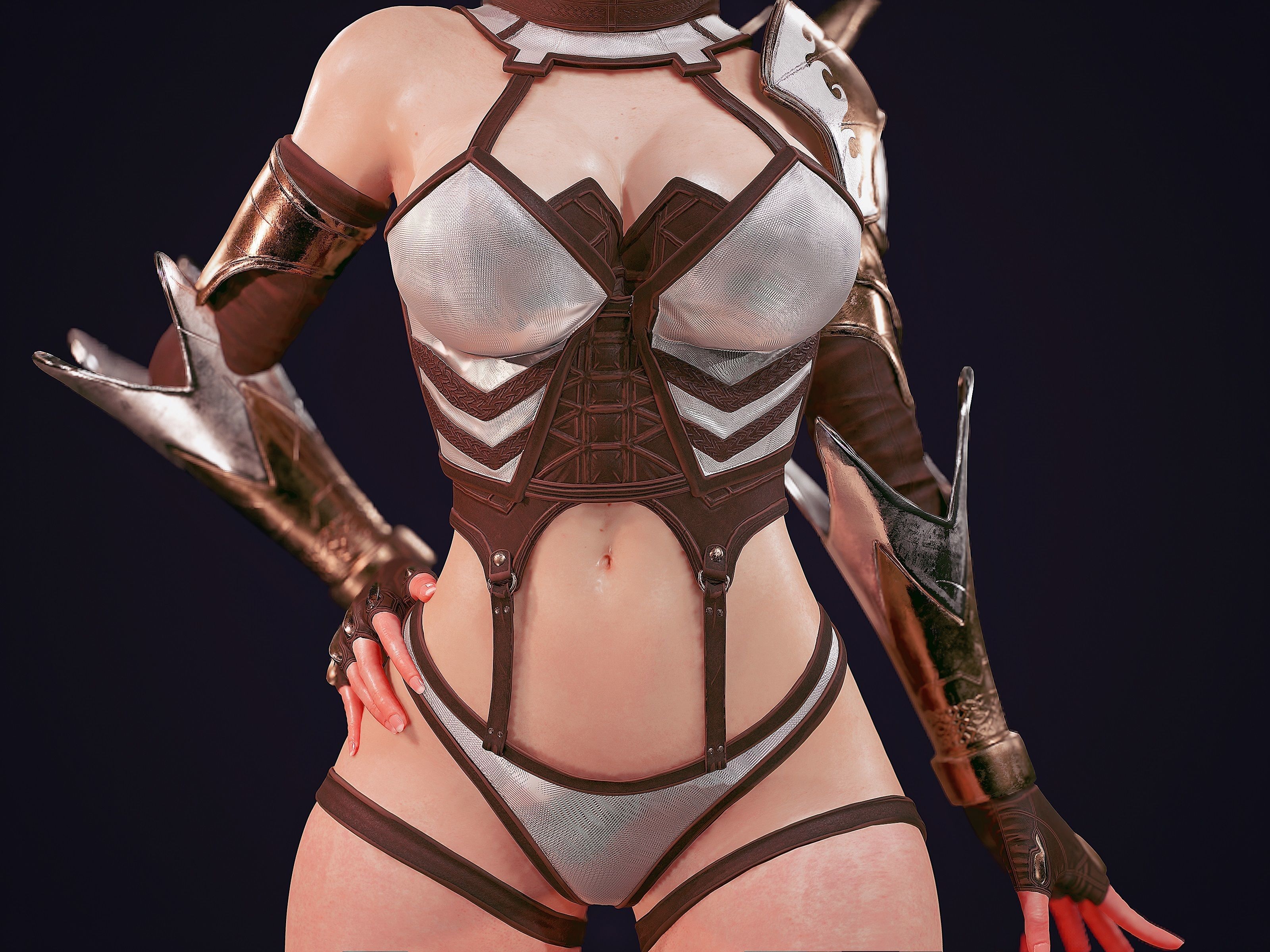 Warrior Ninja  - Unreal Game Ready Model Low-poly 3D model_31