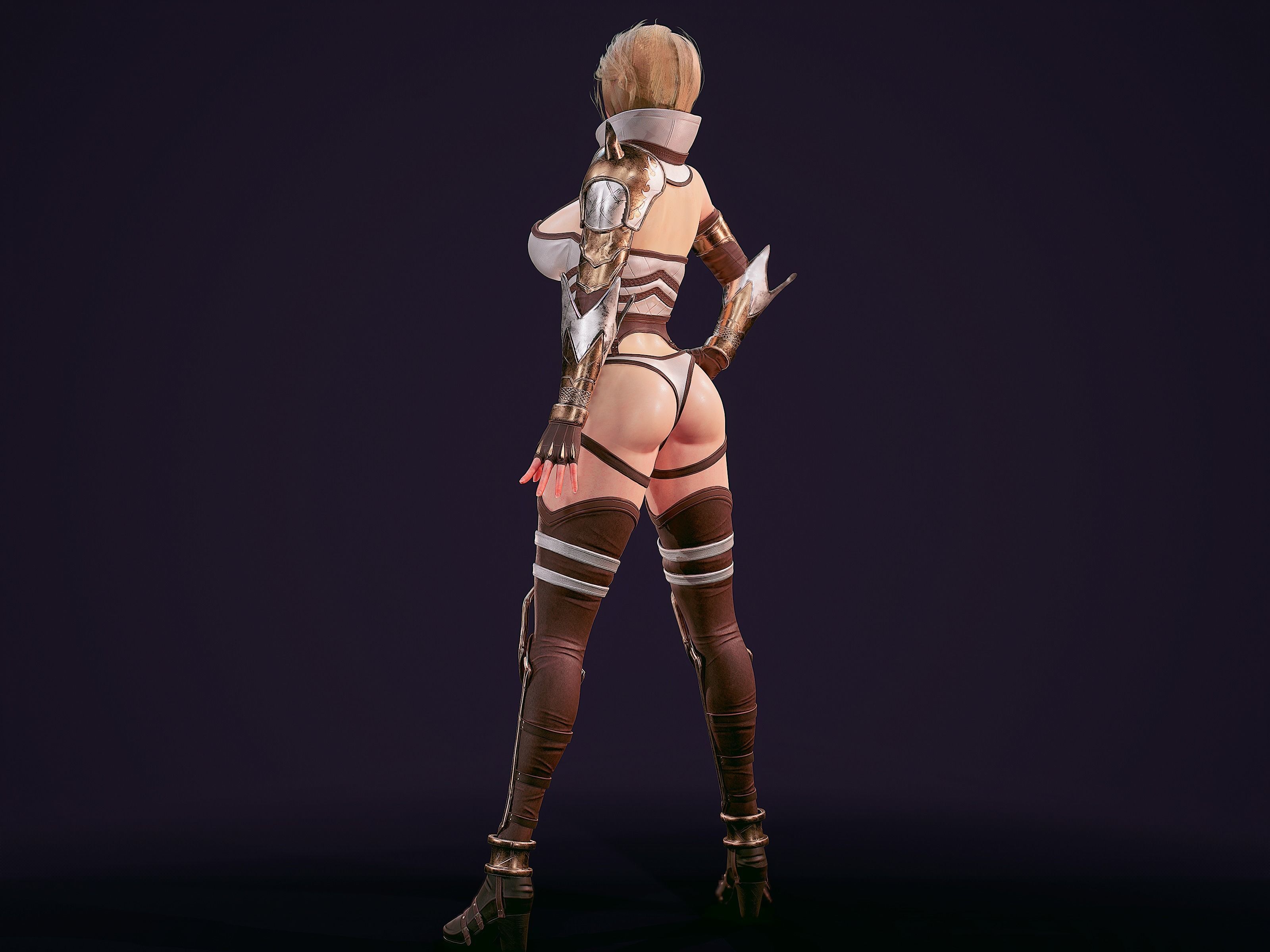 Warrior Ninja  - Unreal Game Ready Model Low-poly 3D model_38