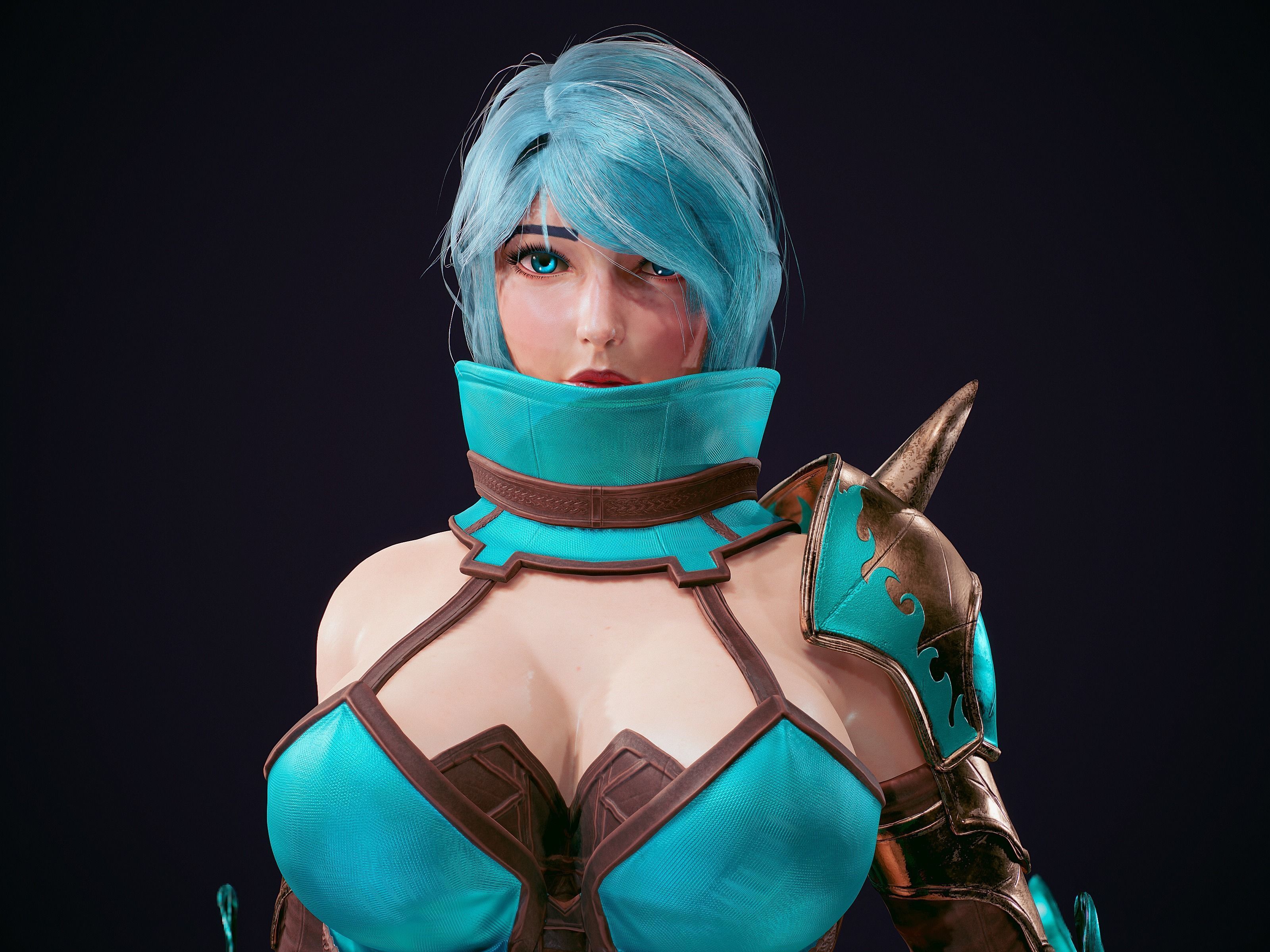 Warrior Ninja  - Unreal Game Ready Model Low-poly 3D model_30