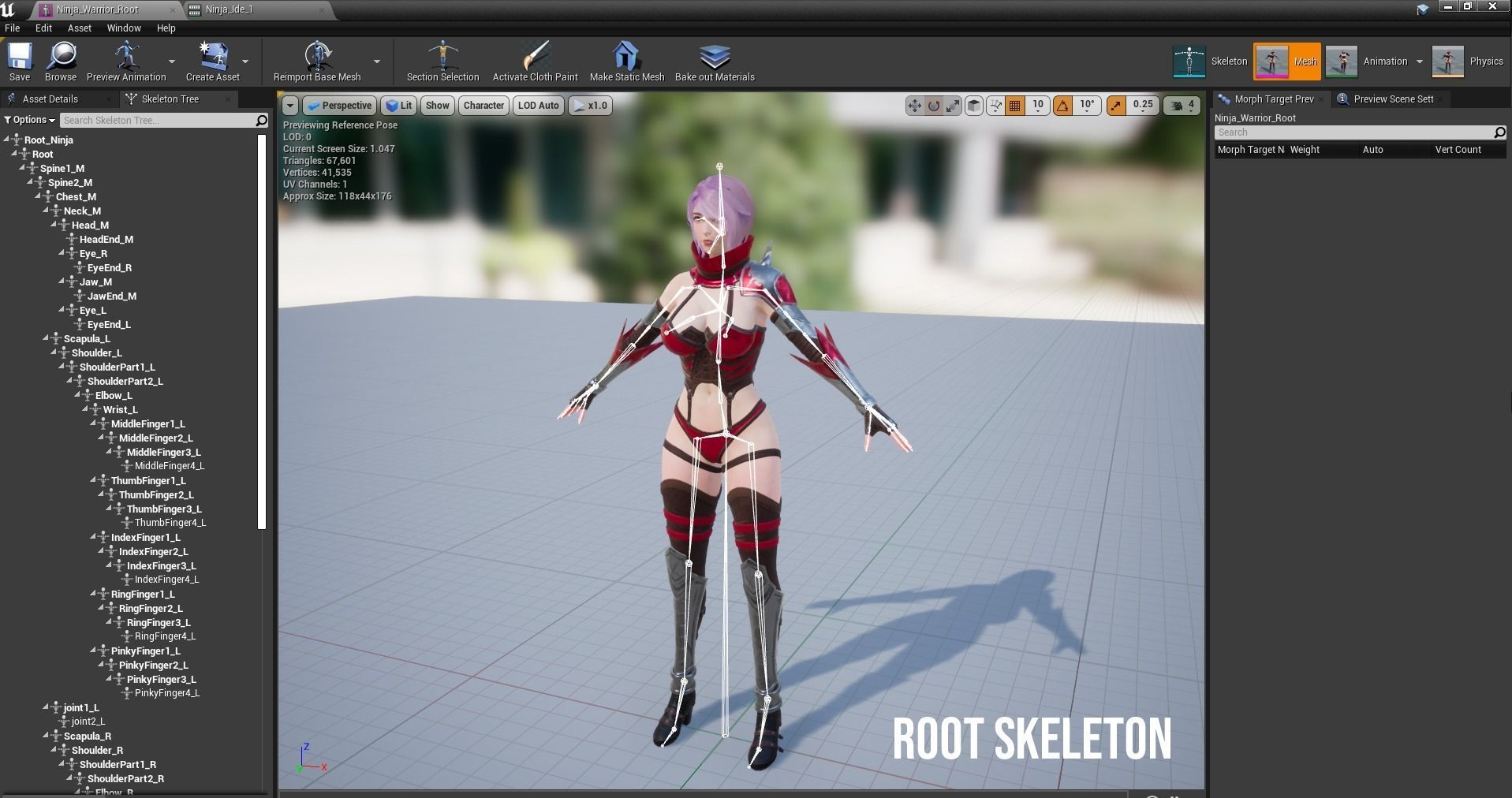 Warrior Ninja  - Unreal Game Ready Model Low-poly 3D model_47