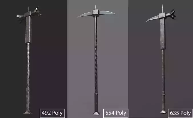 3 x  Warhammer Pack Low poly PBR