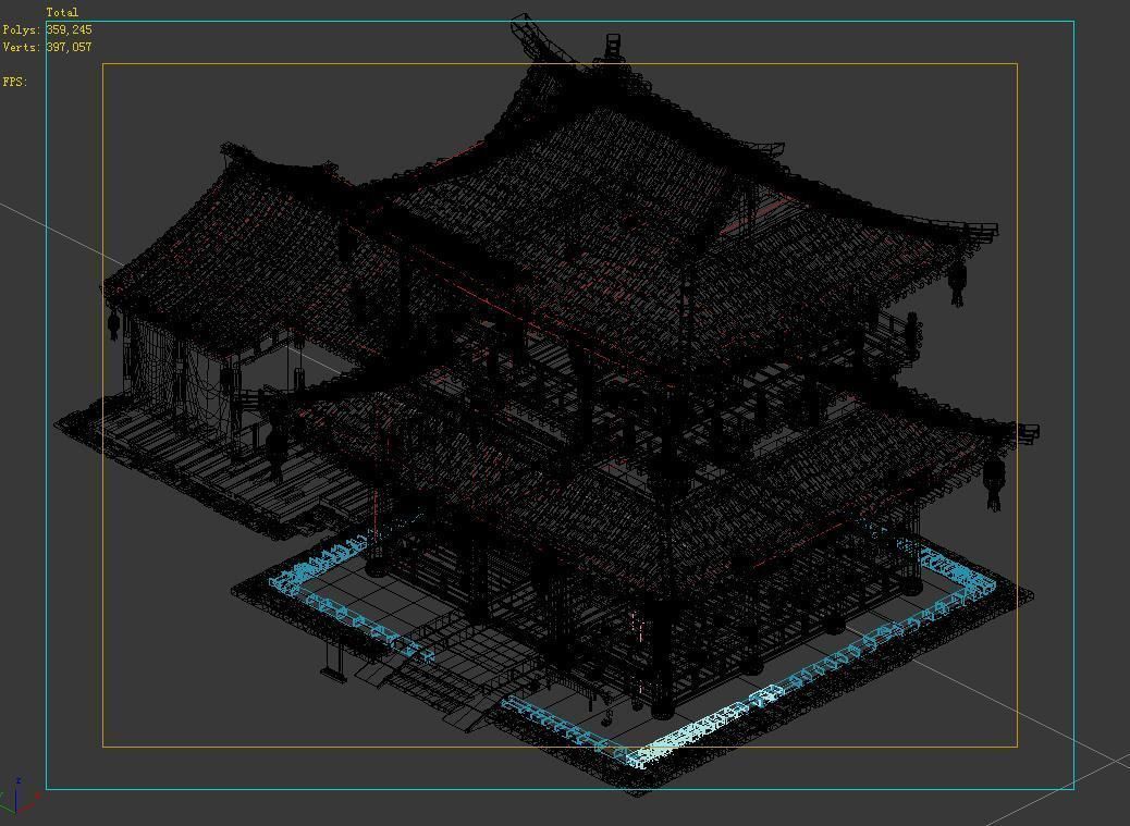 Architecture-Shang Dynasty-Music Shop-25 3D model_3