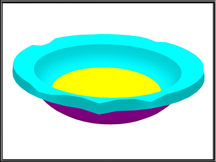 Medieval deep plate Low-poly 3D model_3