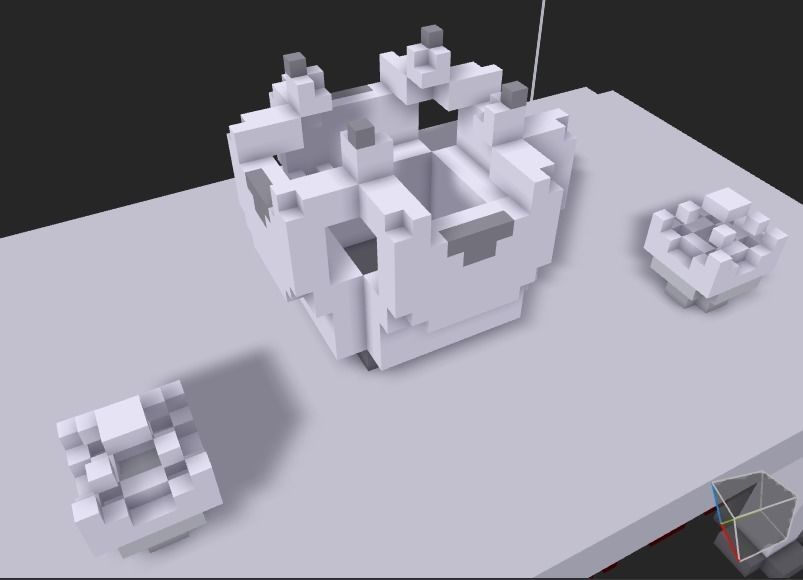  Table with vase for museum and decor Low-poly 3D model_4