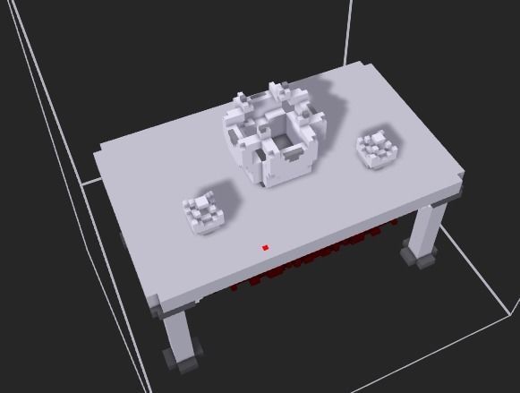  Table with vase for museum and decor Low-poly 3D model_3