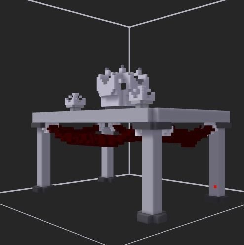  Table with vase for museum and decor Low-poly 3D model_5