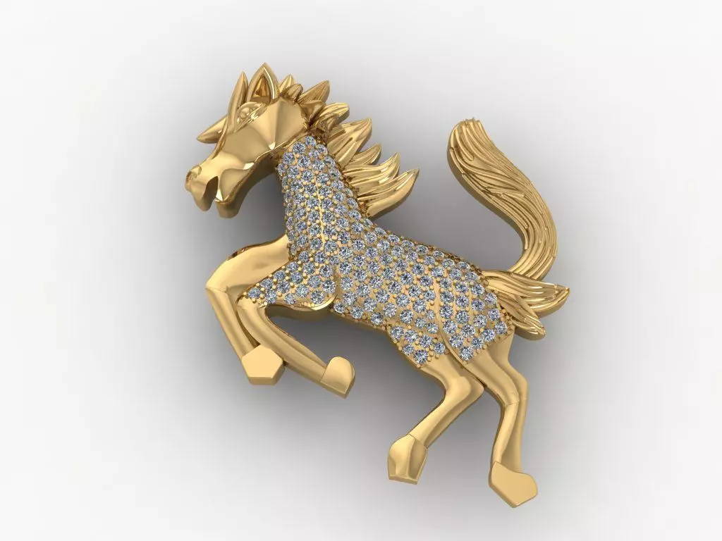 Horse Pendant Full Diamond MatDayNgua 3D print model