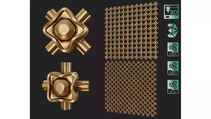 Modular Ornament Grids  3D print model