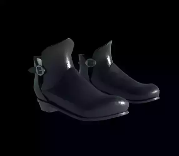 Old shoes black Leather