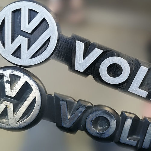 Logo Volkswagen and Transporter car modification 3D print model