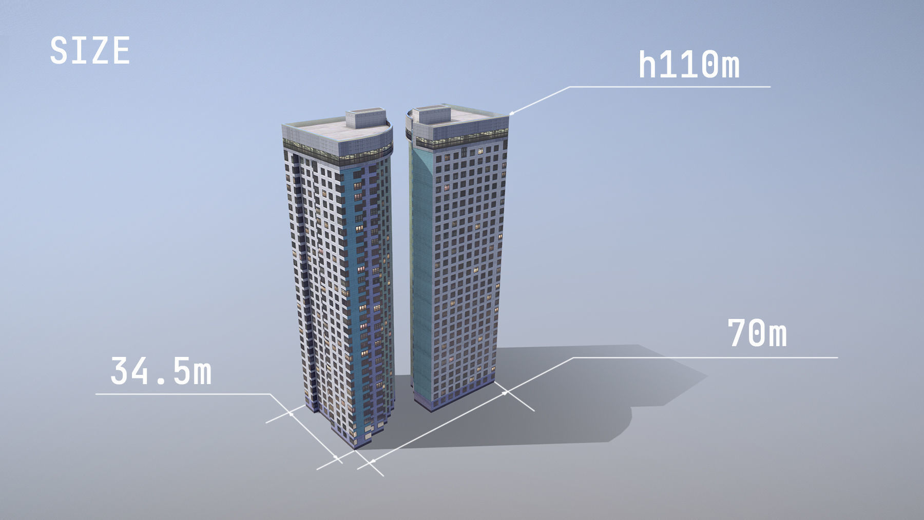 MSK Building 22 Low-poly 3D model_5