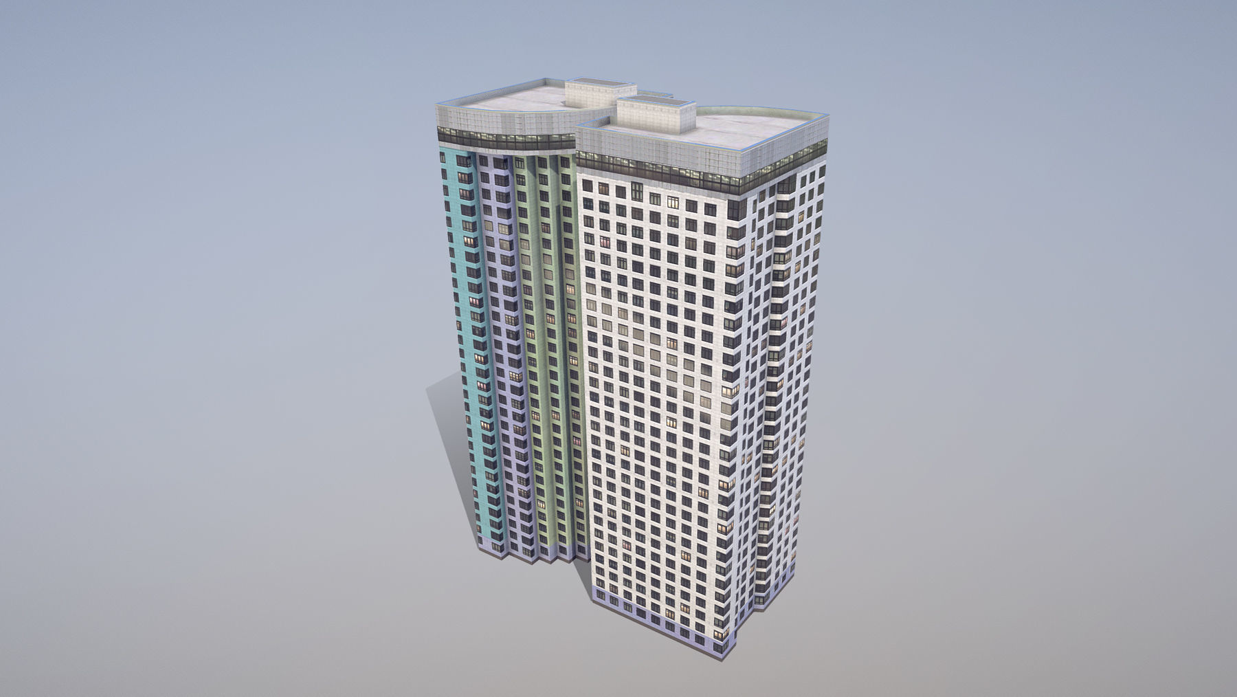 MSK Building 22 Low-poly 3D model_3