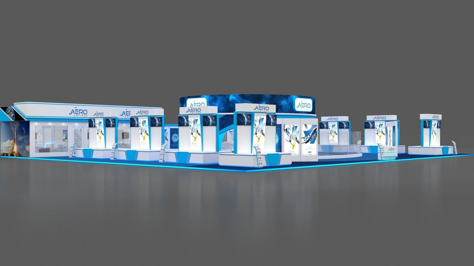 Exhibition Booth 3D model_2