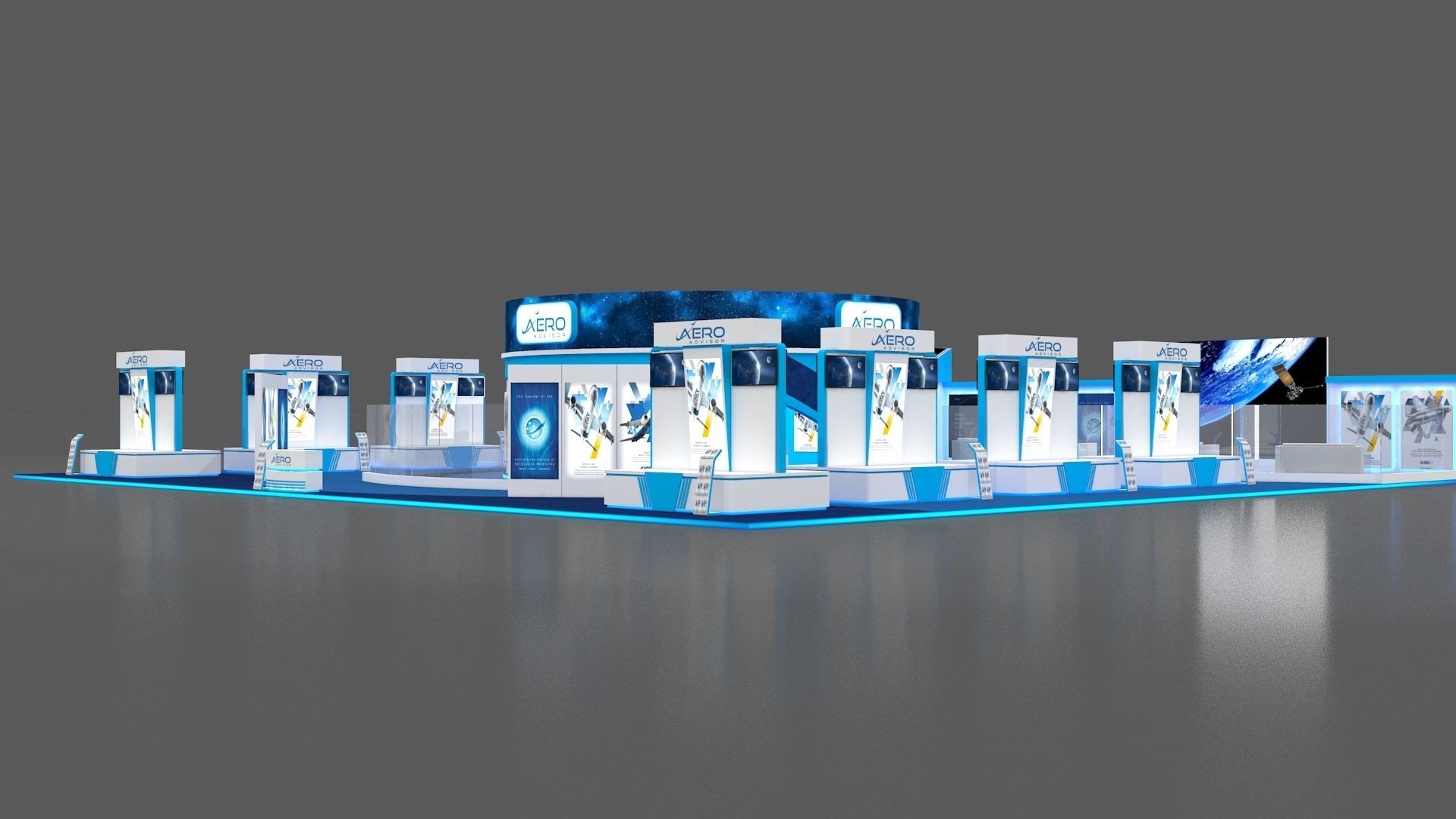 Exhibition Booth 3D model_3
