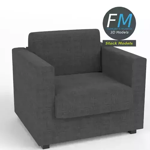 Single seater sofa 3D model