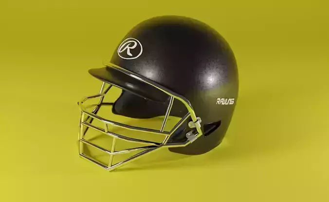 Baseball Helmet Low-poly 3D model
