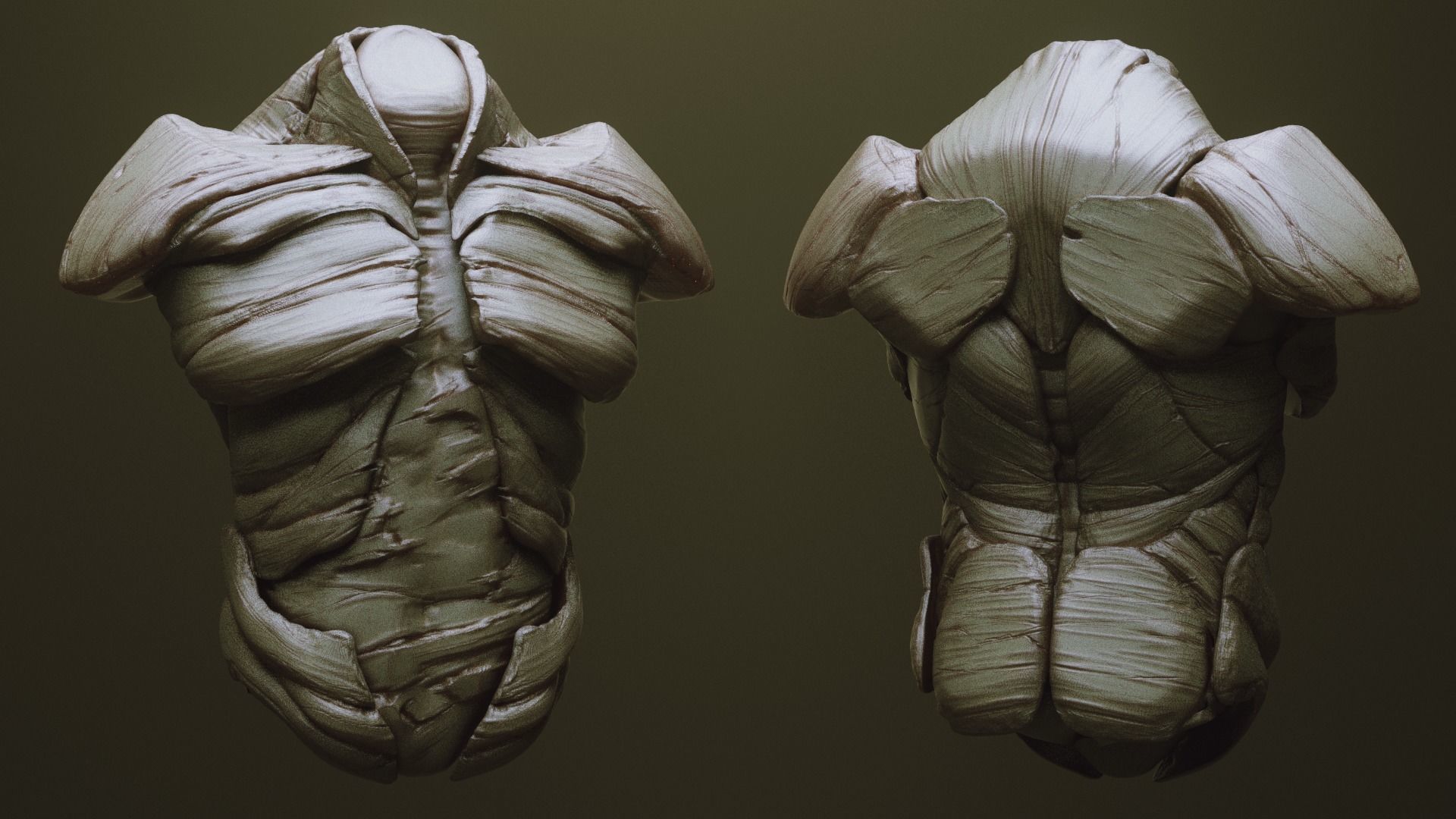 TORSOS - 33 Character and Creature Insert meshes and OBJs 3D model_15