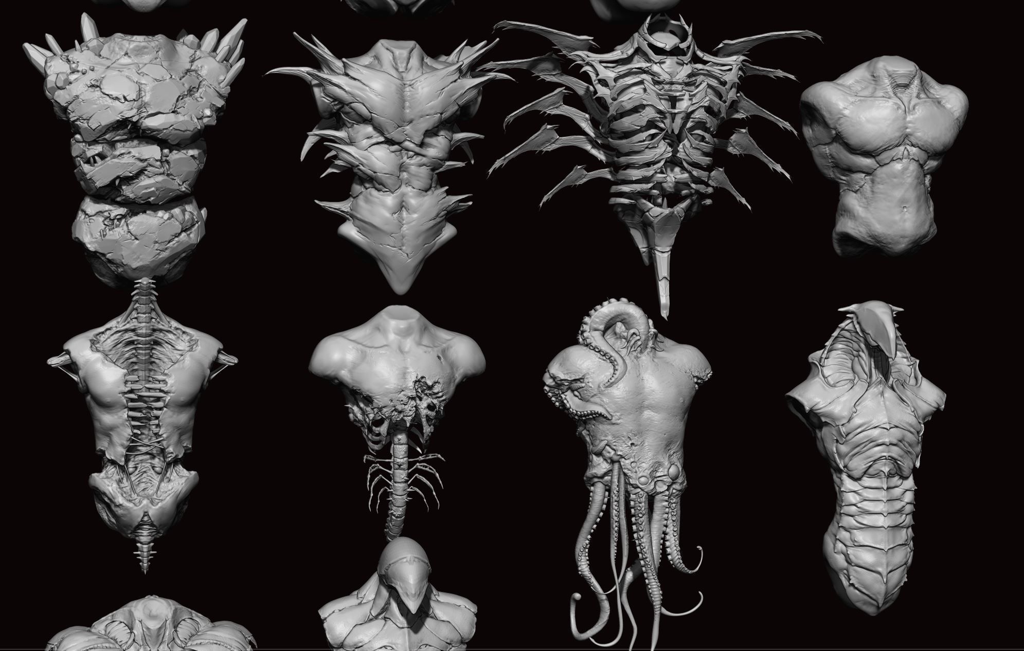 TORSOS - 33 Character and Creature Insert meshes and OBJs 3D model_40