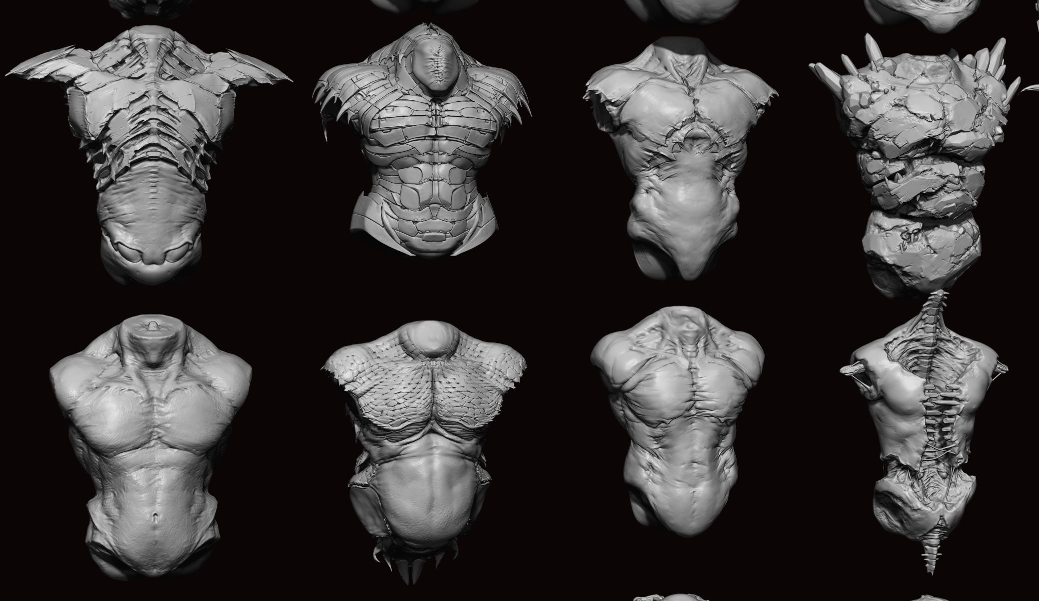 TORSOS - 33 Character and Creature Insert meshes and OBJs 3D model_39