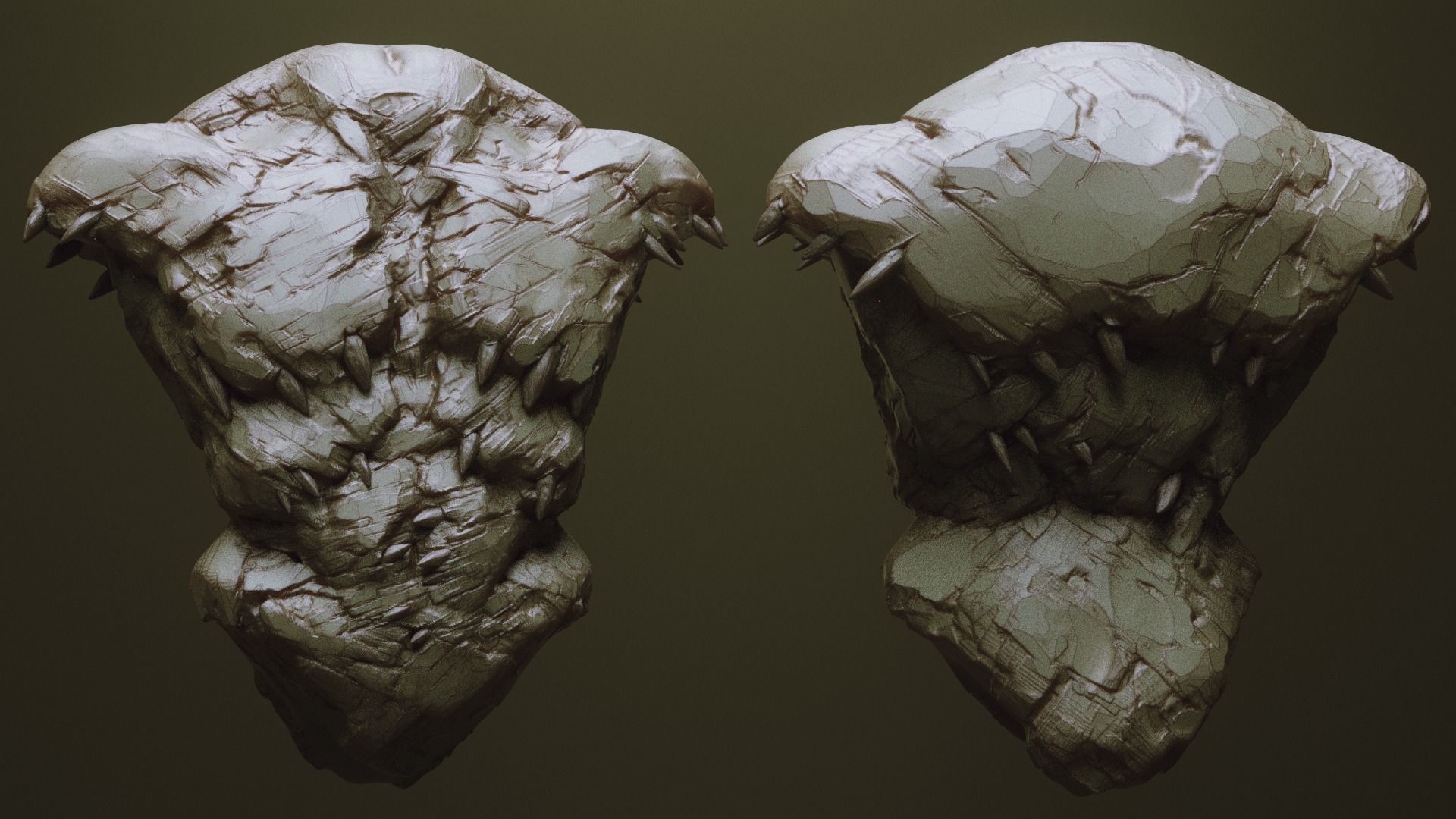 TORSOS - 33 Character and Creature Insert meshes and OBJs 3D model_31