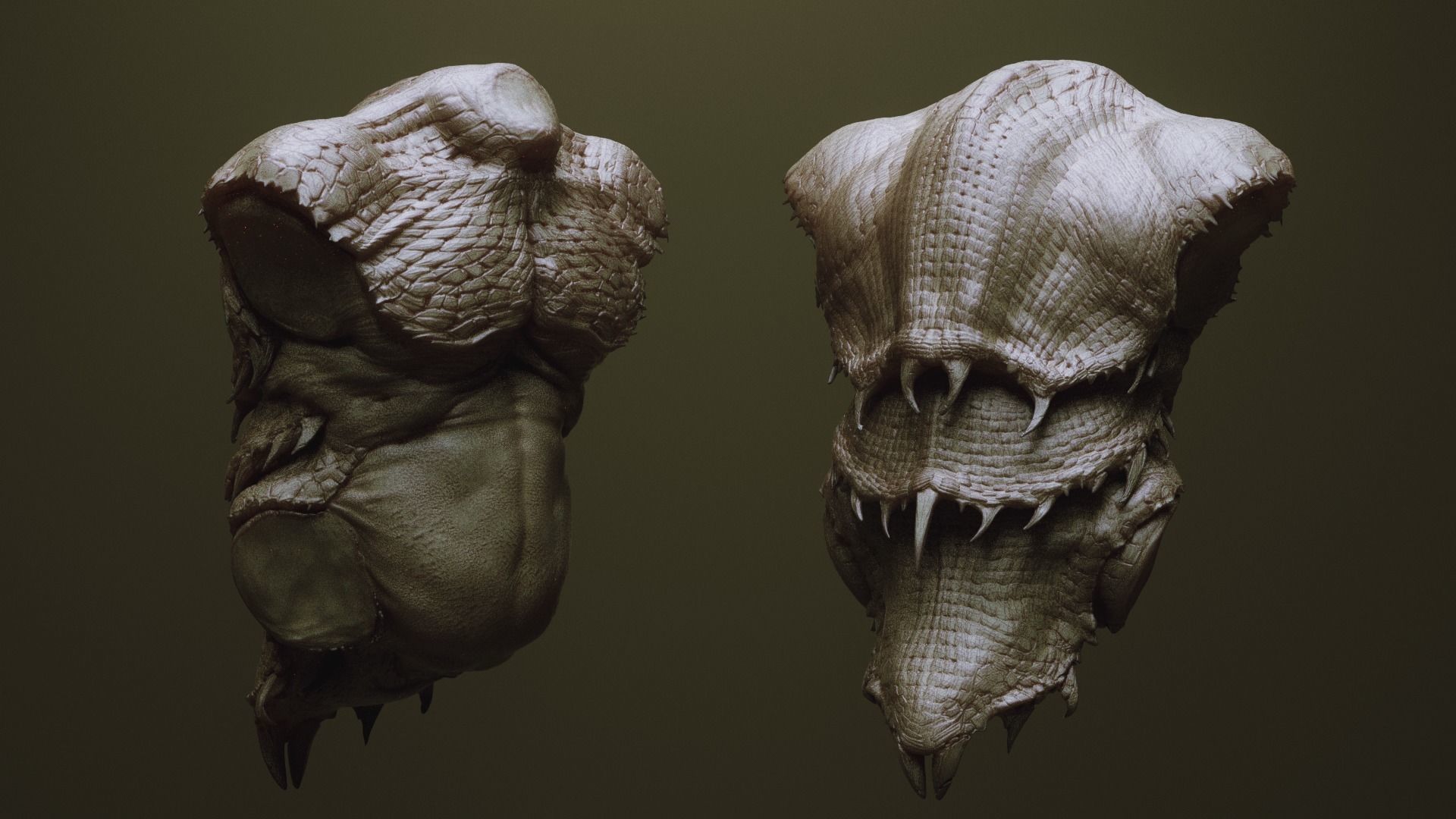 TORSOS - 33 Character and Creature Insert meshes and OBJs 3D model_24