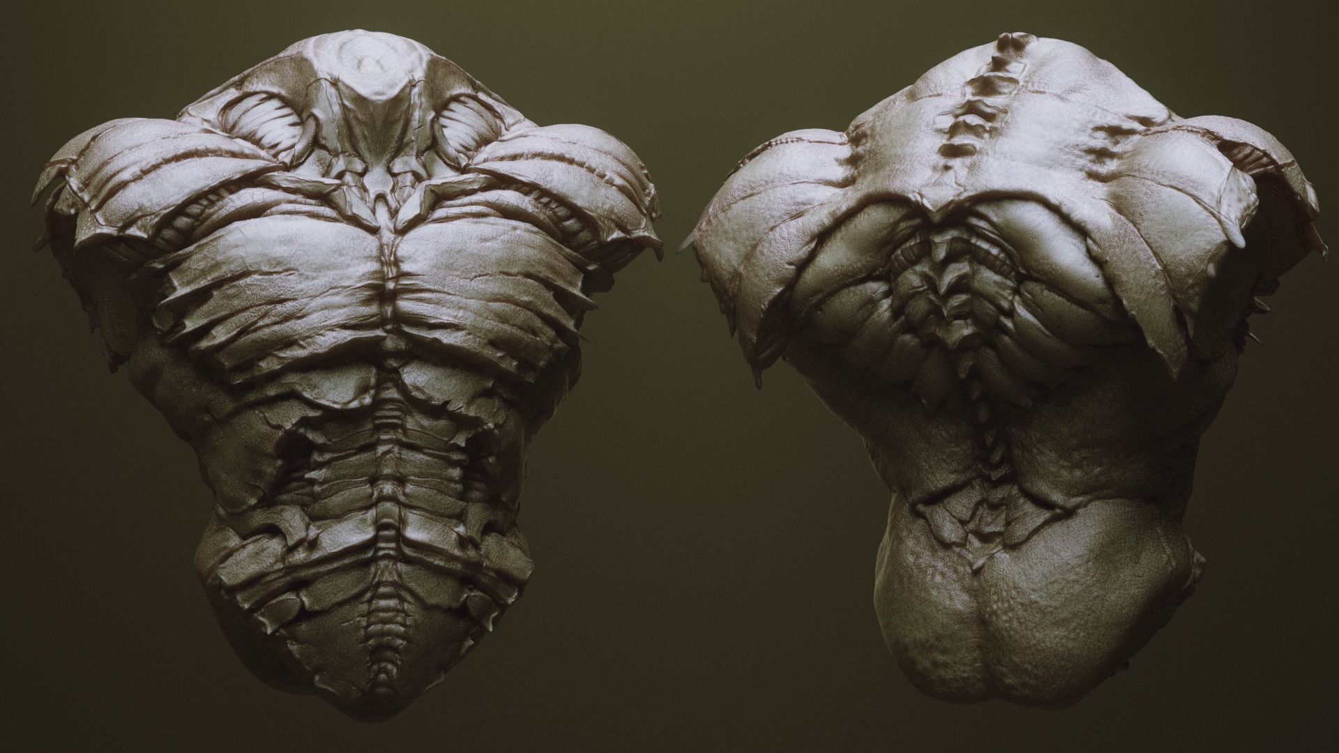 TORSOS - 33 Character and Creature Insert meshes and OBJs 3D model_29