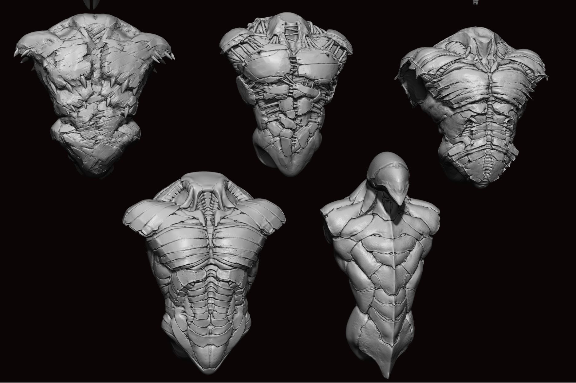 TORSOS - 33 Character and Creature Insert meshes and OBJs 3D model_41