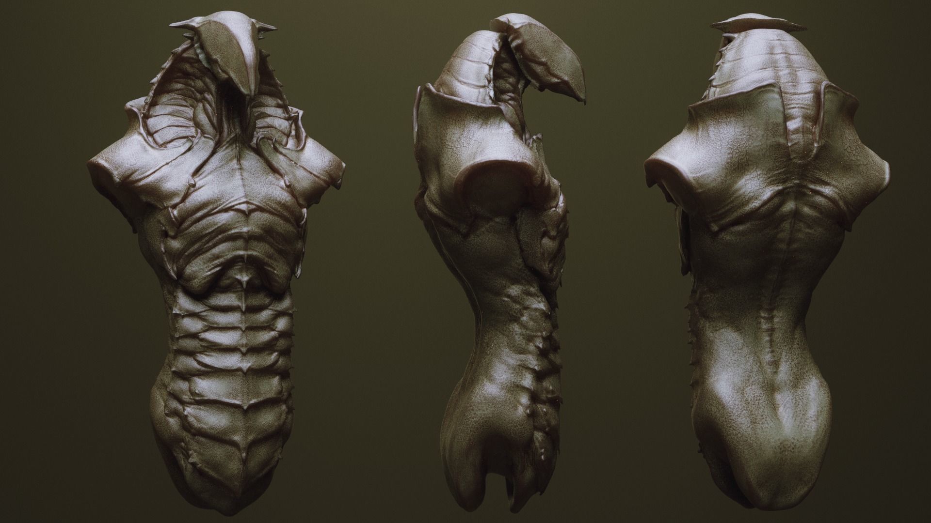 TORSOS - 33 Character and Creature Insert meshes and OBJs 3D model_33