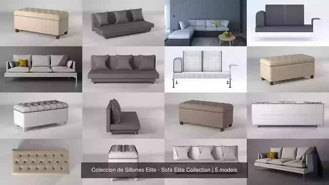 Coleccion de Sillones Elite - Sofa Elite Collection 