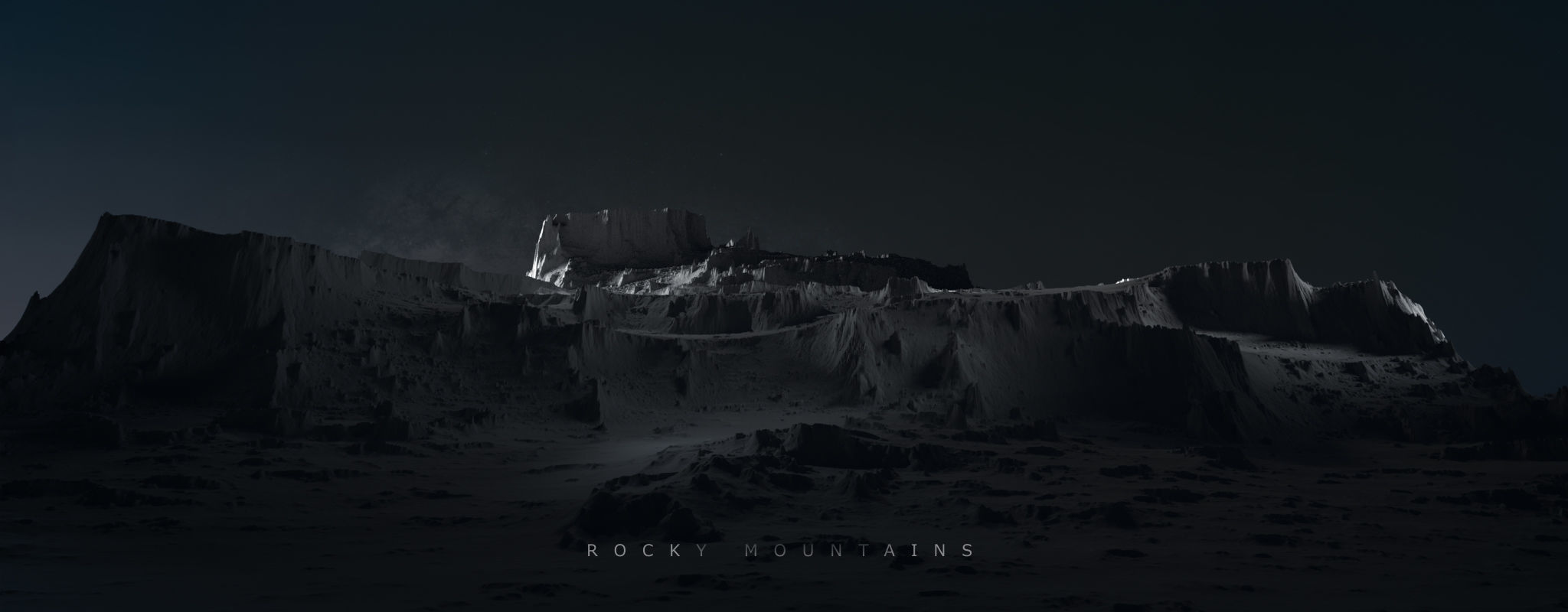 Rocky Mountains 3D model_1